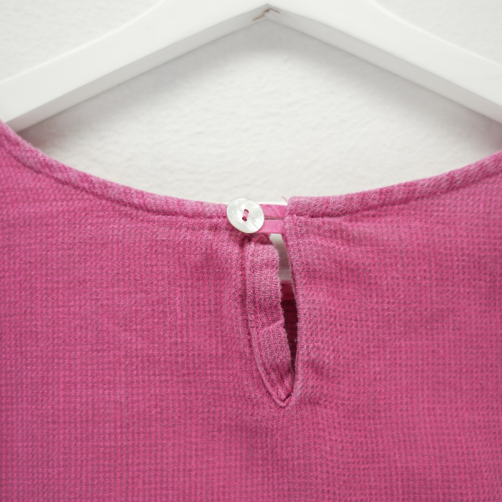 Bryn Walker Pink Linen Tunic Top Waffle Weave Elbow Sleeve Size S Lagenlook - Picture 8 of 10